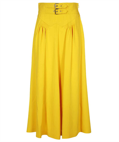 Moschino Long Skirt In Yellow
