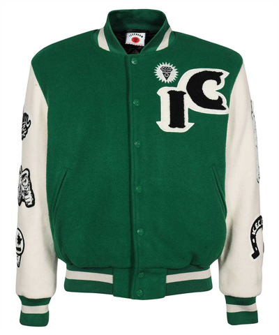 Icecream Patch Bomber Jacket In Green