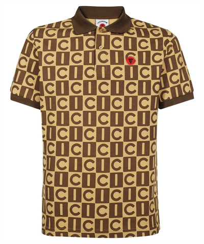 Icecream Short Sleeve Cotton Polo Shirt In Brown