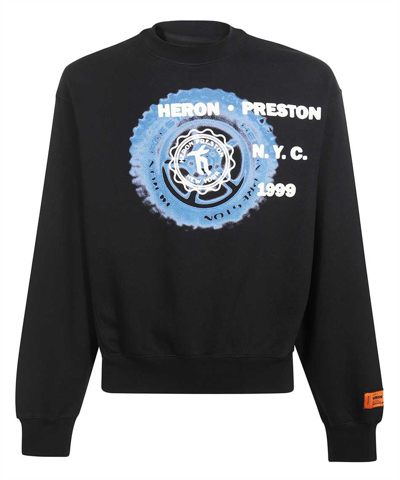 Heron Preston Cotton Crew-neck Sweatshirt In Black