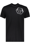 Philipp Plein `hexagon` Short Sleeve Round-neck T-shirt In Black