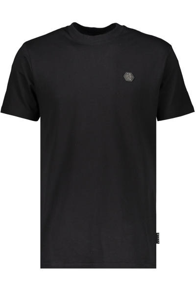 Philipp Plein Logo-patch Cotton T-shirt In ブラック