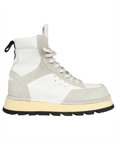 Spalwart Leather Lace-up Boots In White