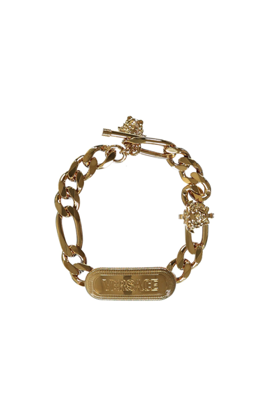 Versace Medusa Pendant Chain Bracelet In Gold