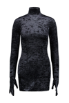 Vetements Mini Dress With Gloves In Black