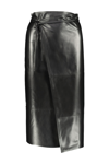 Vetements Leather Wrap Skirt Clothing In Black
