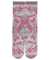 Versace Baroque Pattern-print Socks In Fuchsia