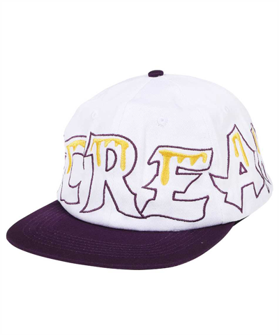 Icecream Baseball Hat With Flat Visor In White