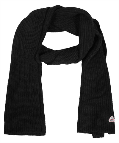 Pyrenex Ribbed Knit Scarf In Black