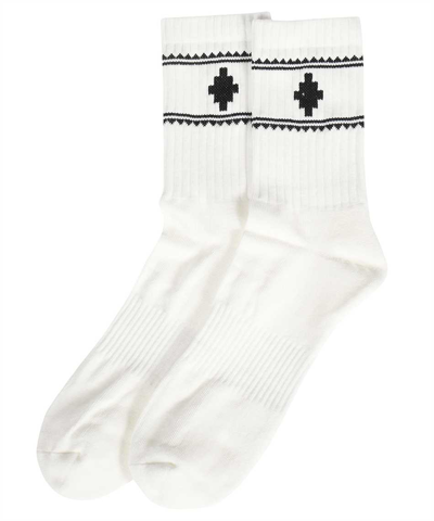 Marcelo Burlon County Of Milan Cotton Socks With Logo In White