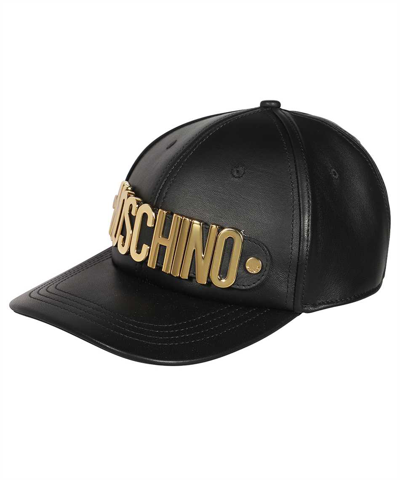 Moschino Logo Baseball Cap In Black