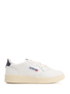 Autry Medialist' White Leather Sneakers In White