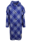 BURBERRY CHECK LONG BUTTONED COAT