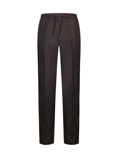 Lanvin Curb Lace Trousers In Black
