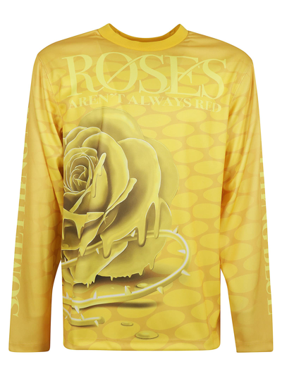 Burberry Rose-print Jersey T-shirt In Pear