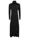 Fabiana Filippi Elegant Virgin Wool Long Dress For Women In Black