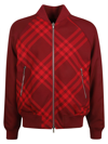 BURBERRY CHECK ZIP BOMBER