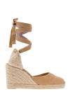 CASTAÃ±ER CARINA BEIGE CANVAS CLOSED-TOE ESPADRILLES WOMAN CASTANER