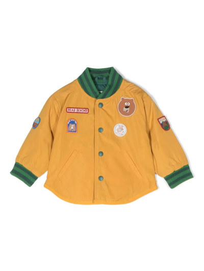 Stella Mccartney Babies' Patch-details Bomber Jacket In Yellow