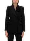 Dolce & Gabbana Classic Double-breasted Wool Jacket For Women In Nero