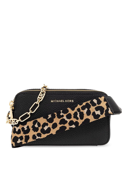 Michael Kors Jet Set Small Double-zip Camera Bag In Black Multi