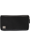 Versace Leather Zip Around Wallet In Black