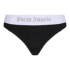 Palm Angels Logo Waistband Thong In Nero