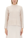 Alysi Chocolat Woman Turtleneck Light Pink Size S Virgin Wool In Avorio