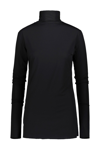 Sapio Slim-fit High-neck Long-sleeve T-shirt In Black