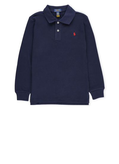 Ralph Lauren Kids' Polo With Pony Logo In Blue