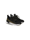 Versace Jeans Couture Dynamic Logo-strap Sneakers In Black/gold