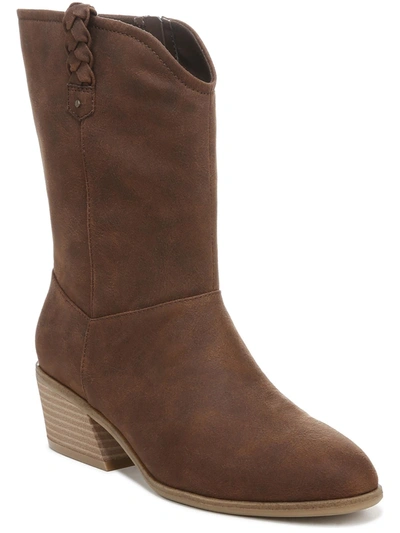 DR. SCHOLL'S SHOES LAYLA WOMENS FAUX LEATHER WIDE CALF MID-CALF BOOTS