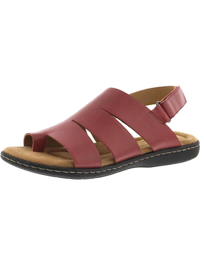 Array Jamaica Womens Leather Dressy Slingback Sandals In Red
