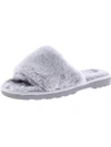 Array Womens Faux Fur Slip On Slipper Shoes In Multi