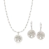 Ross-simons Sterling Silver Sand Dollar Jewelry Set: Drop Earrings And Necklace In Multi