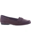 Array Marlowe Womens Leather Square Toe Penny Loafers In White