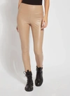 Lyssé Lysse Textured Leather Legging In Brown