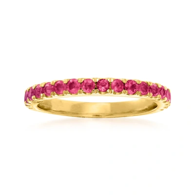 Ross-simons Ruby Ring In 18kt Gold Over Sterling In Red