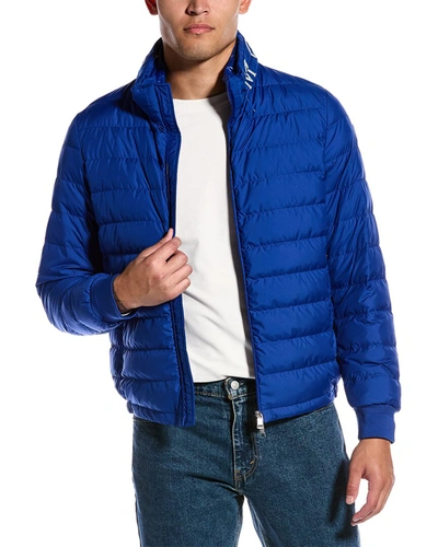 Moncler Galion Short Down Jacket In Blue