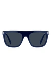 Marc Jacobs 56mm Flat Top Sunglasses In Blue/ Blue