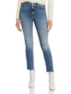 MOTHER WOMENS MID RISE CROPPED ANKLE JEANS