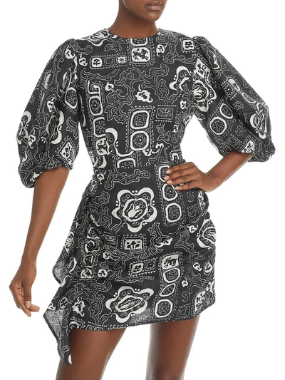 Rhode Pia Womens Graphic Short Mini Dress In Multi