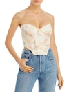 BARDOT LILA WOMENS UNDERWIRE BUSTIER CROPPED