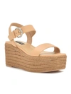 Nine West Nillo Platform Wedge Sandal In Brown