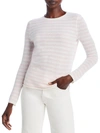 PRIVATE LABEL WOMENS STRIPED LONG SLEEVE CREWNECK SWEATER