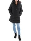 Laundry By Shelli Segal Plus Womens Quilted Cold Weather Long Coat In Black