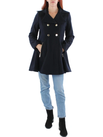 Laundry By Shelli Segal Womens Wool Blend Lightweight Pea Coat In Multi