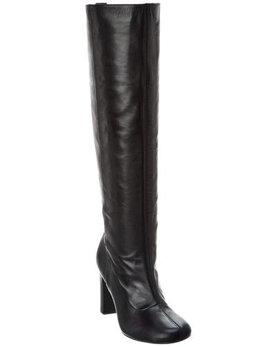 Ted Baker Aryna Hardware-embellished Leather Heeled Knee-high Boots In Black