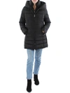 Laundry By Shelli Segal Plus Womens Quilted Cold Weather Long Coat In Black