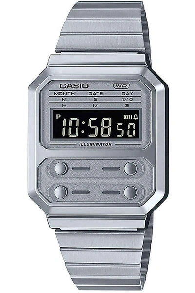 Casio Unisex 33mm Quartz Watch In Silver